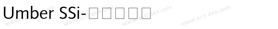 Umber SSi字体转换